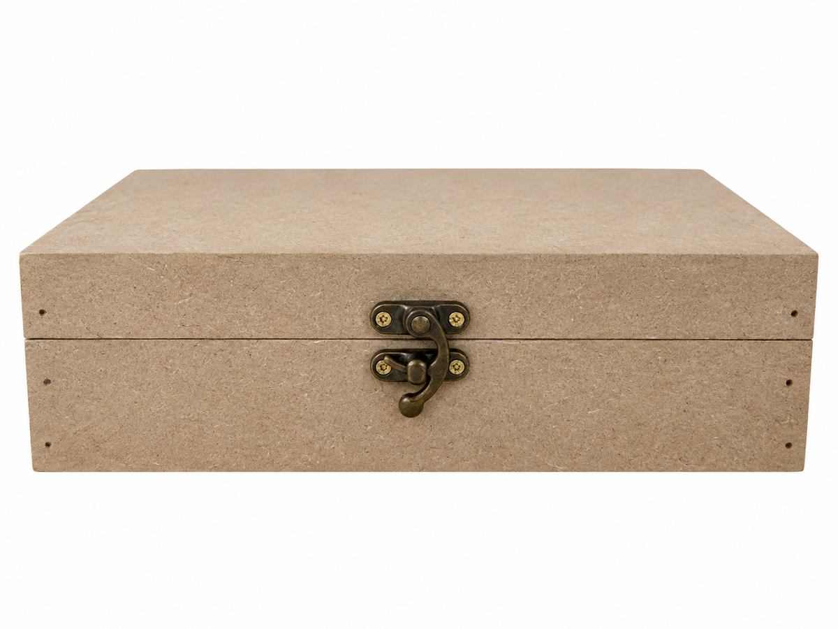 MDF Craft Storage Box with Vintage Latch