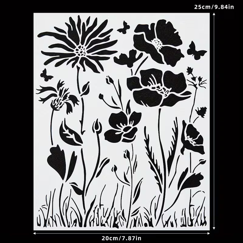 Wildflower Meadow Stencil