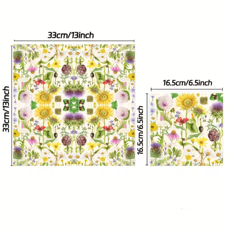 Decoupage Floral Napkin 1 pc