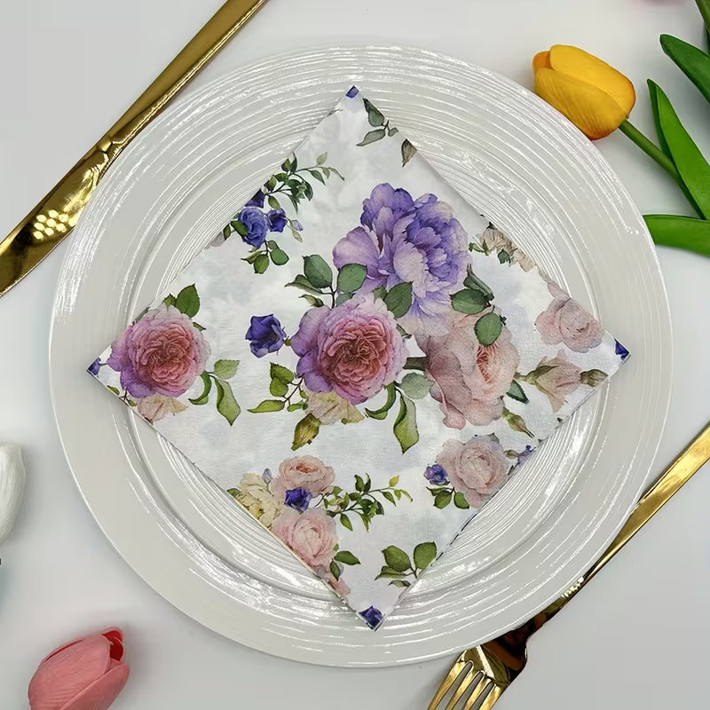 Decoupage Floral Napkin 1-Piece