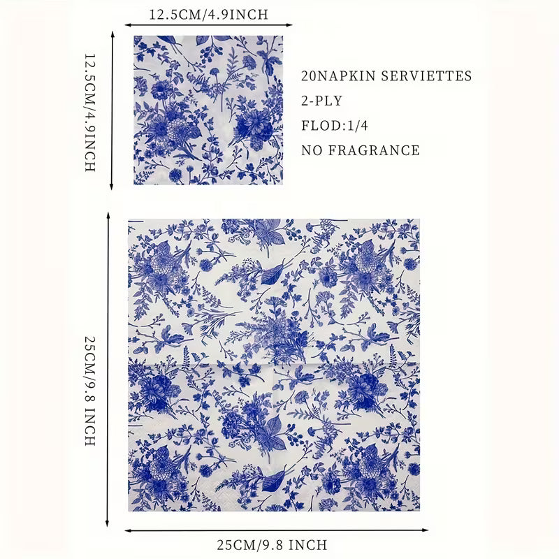 Floral Decoupage Napkin 1-Piece