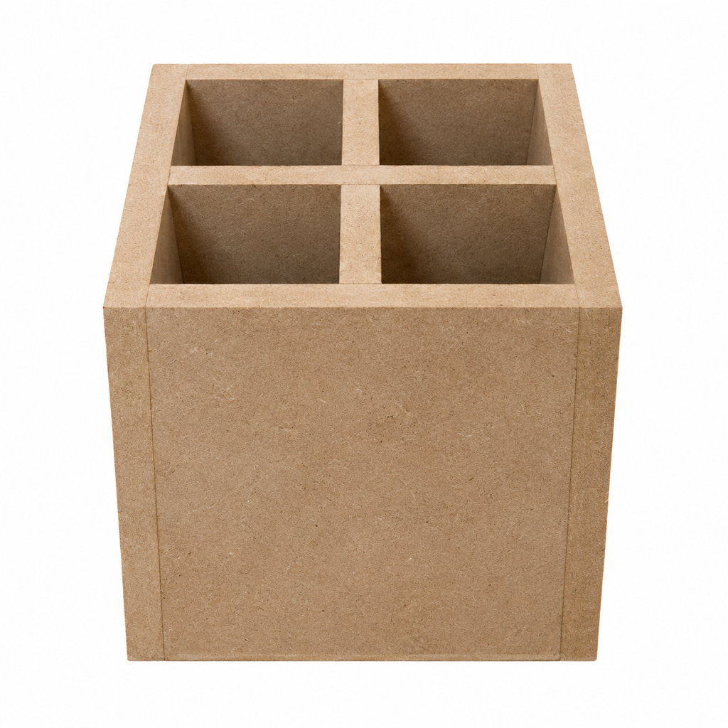 MDF 4-Compartment Organizer Box