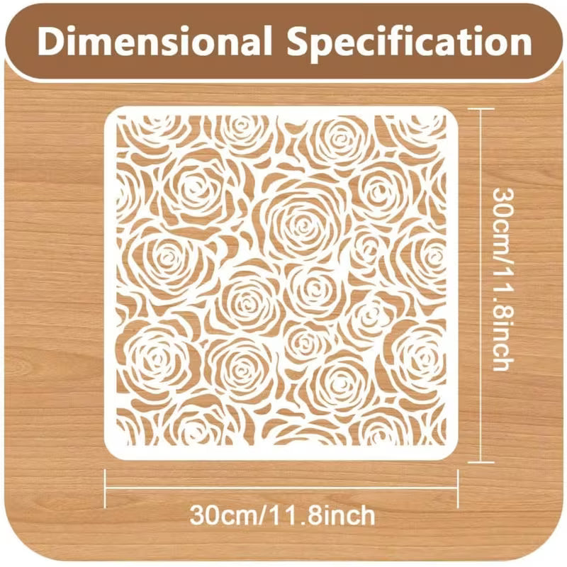 Rose Pattern Stencil