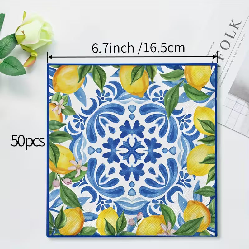 Decoupage Floral Napkin 1-Piece