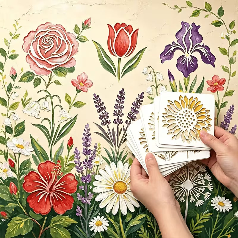 Floral stencil