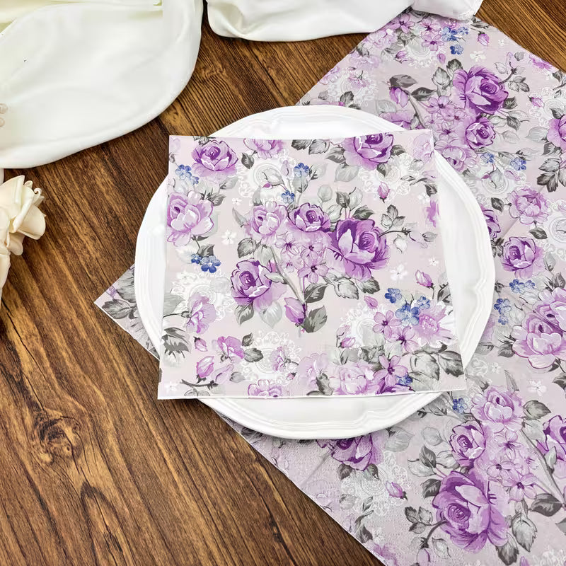 Decoupage Floral Napkin 1-Piece