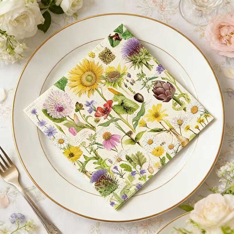 Decoupage Floral Napkin 1 pc