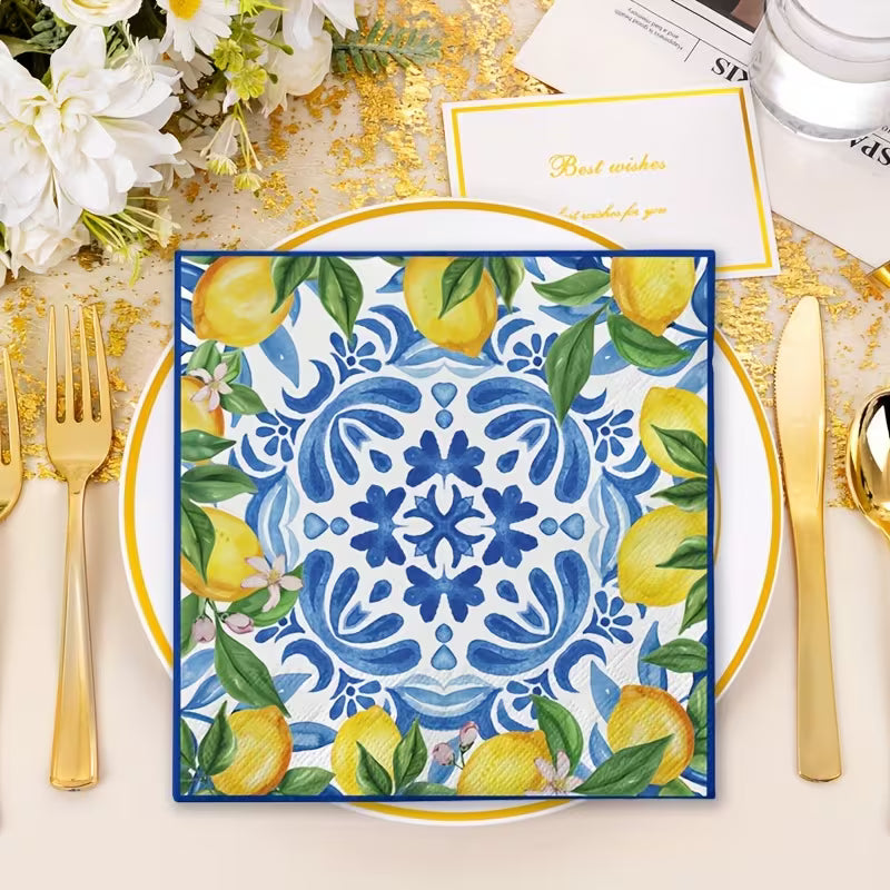 Decoupage Floral Napkin 1-Piece