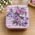 Vintage Floral Travel Jewelry Box – Pink Peony Print