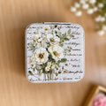Vintage White Blossom Travel Jewelry Box – Botanical Floral Print