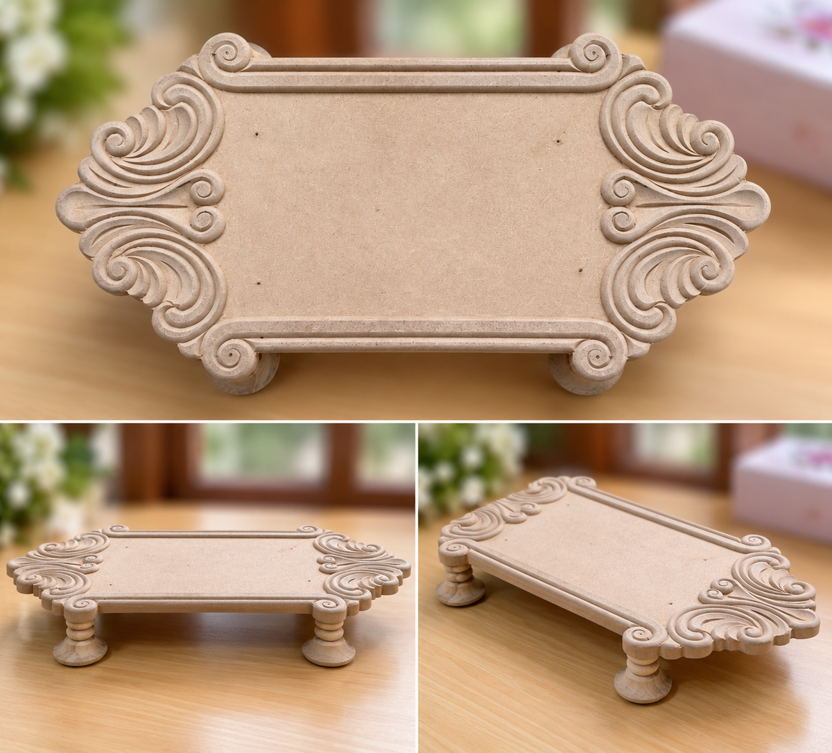 Ornate MDF Decorative Table Riser