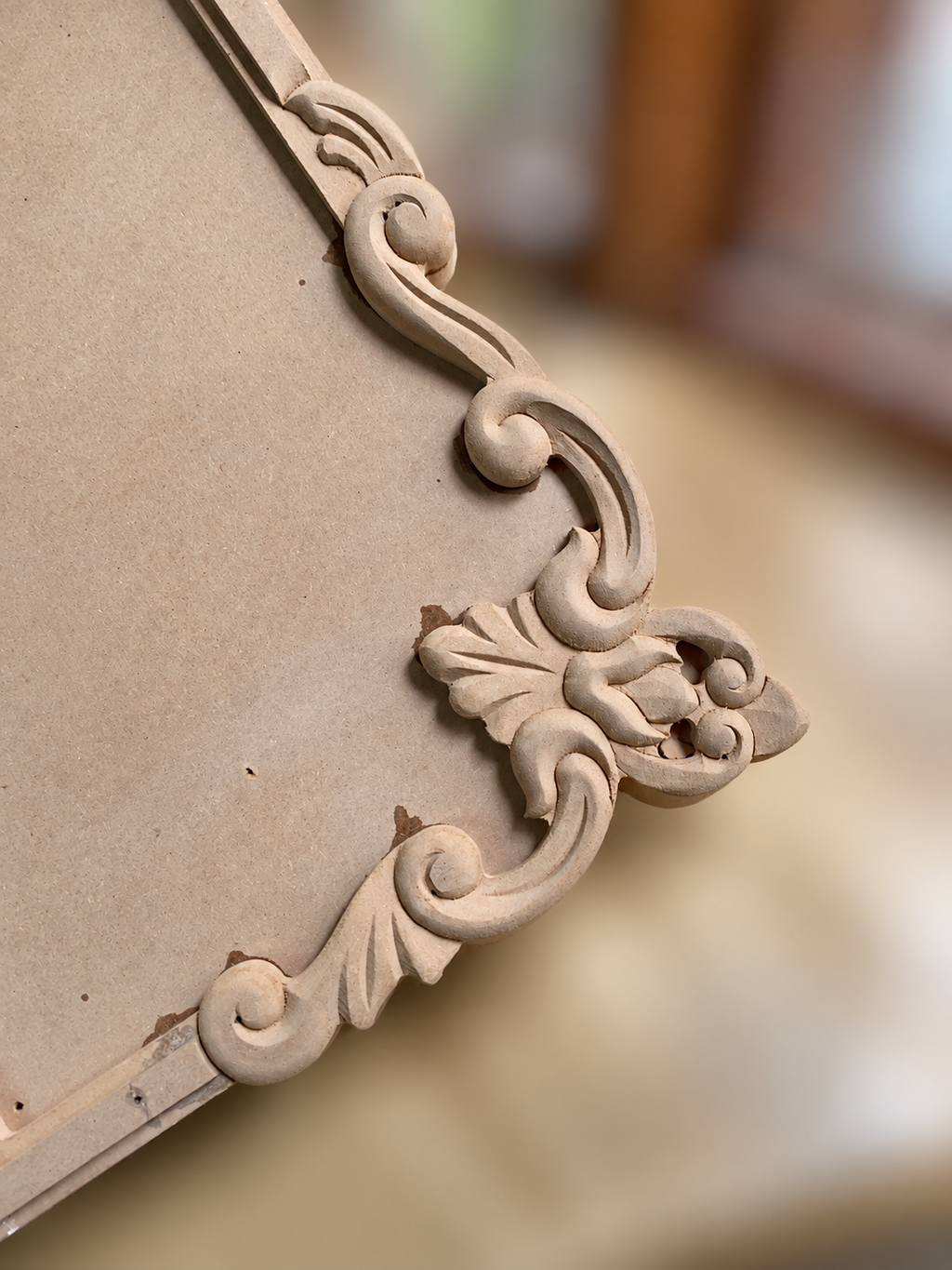 Ornate Floral Carved MDF Riser – 12 × 17 Inches