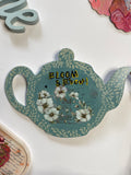 Handmade Bloom & Brew Teapot Wall Decor