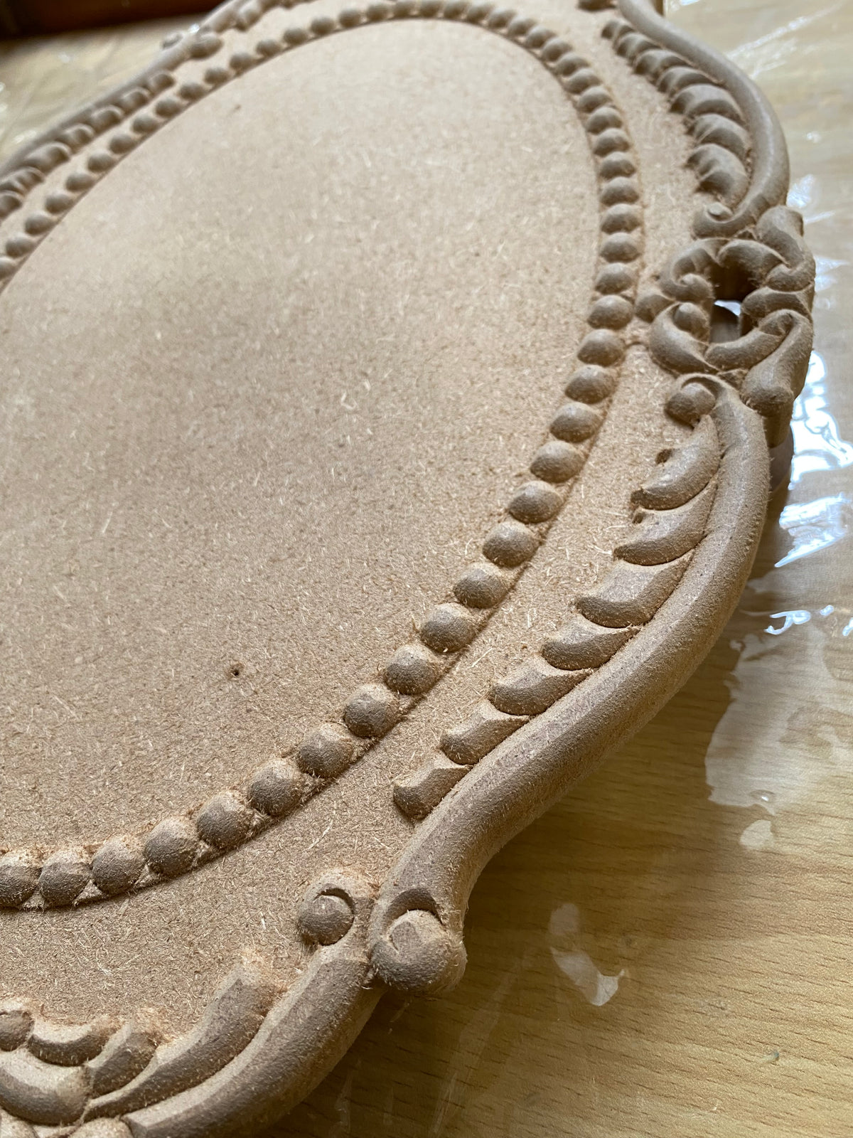 Raw MDF Carved Tray
