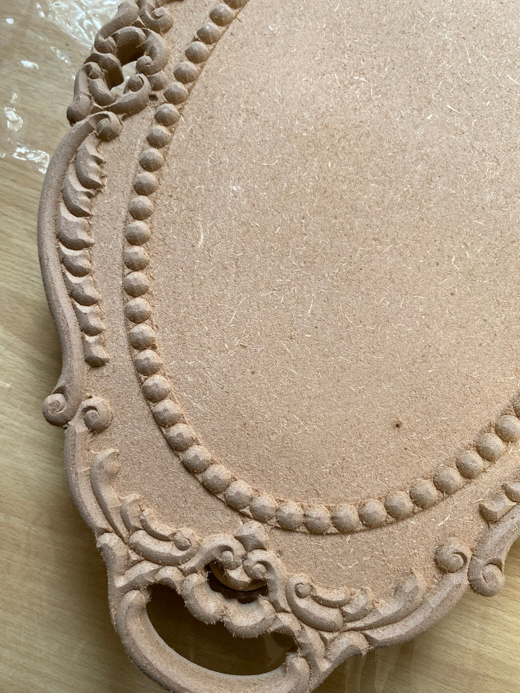 Raw MDF Carved Tray