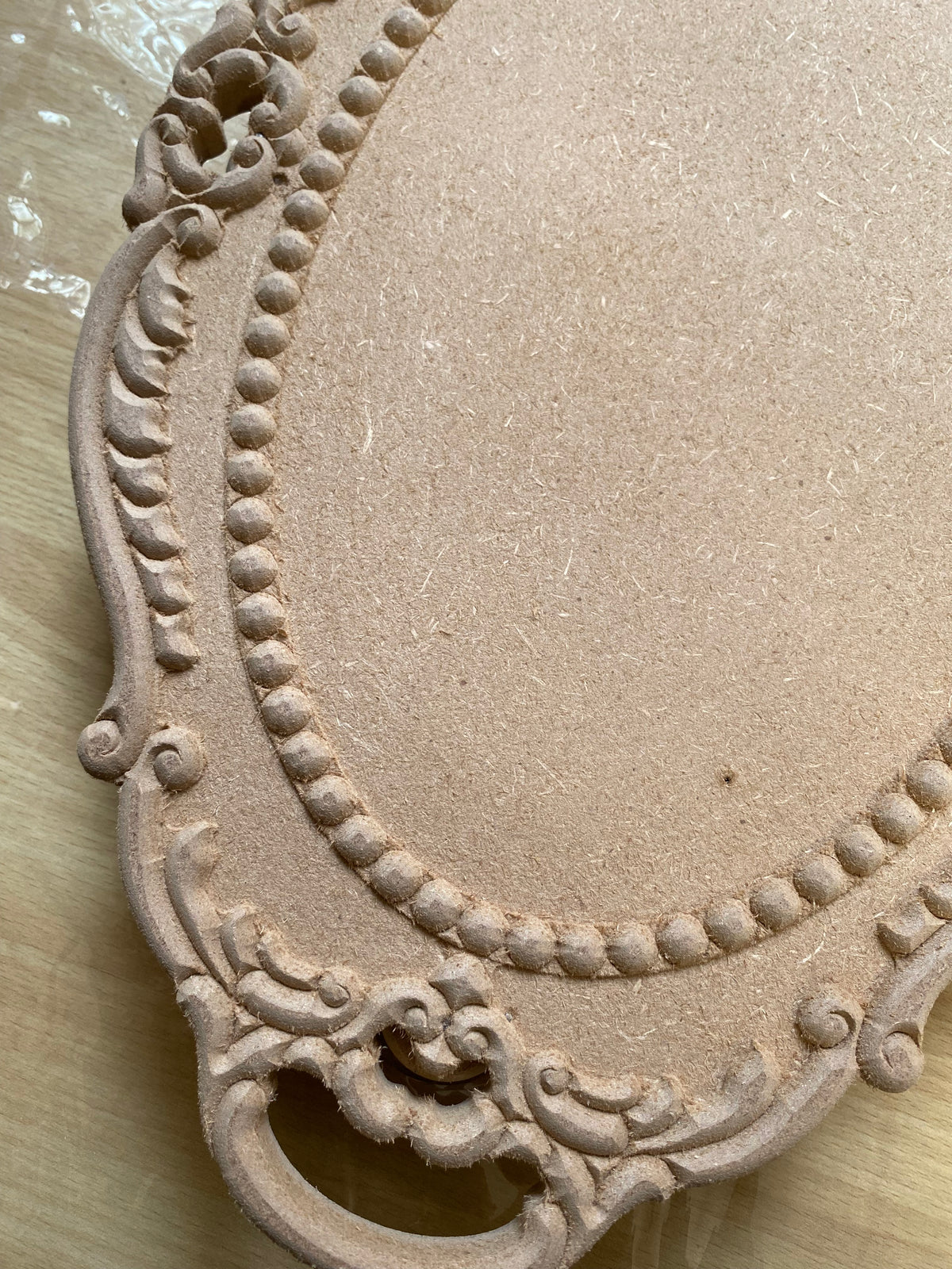 Raw MDF Carved Tray