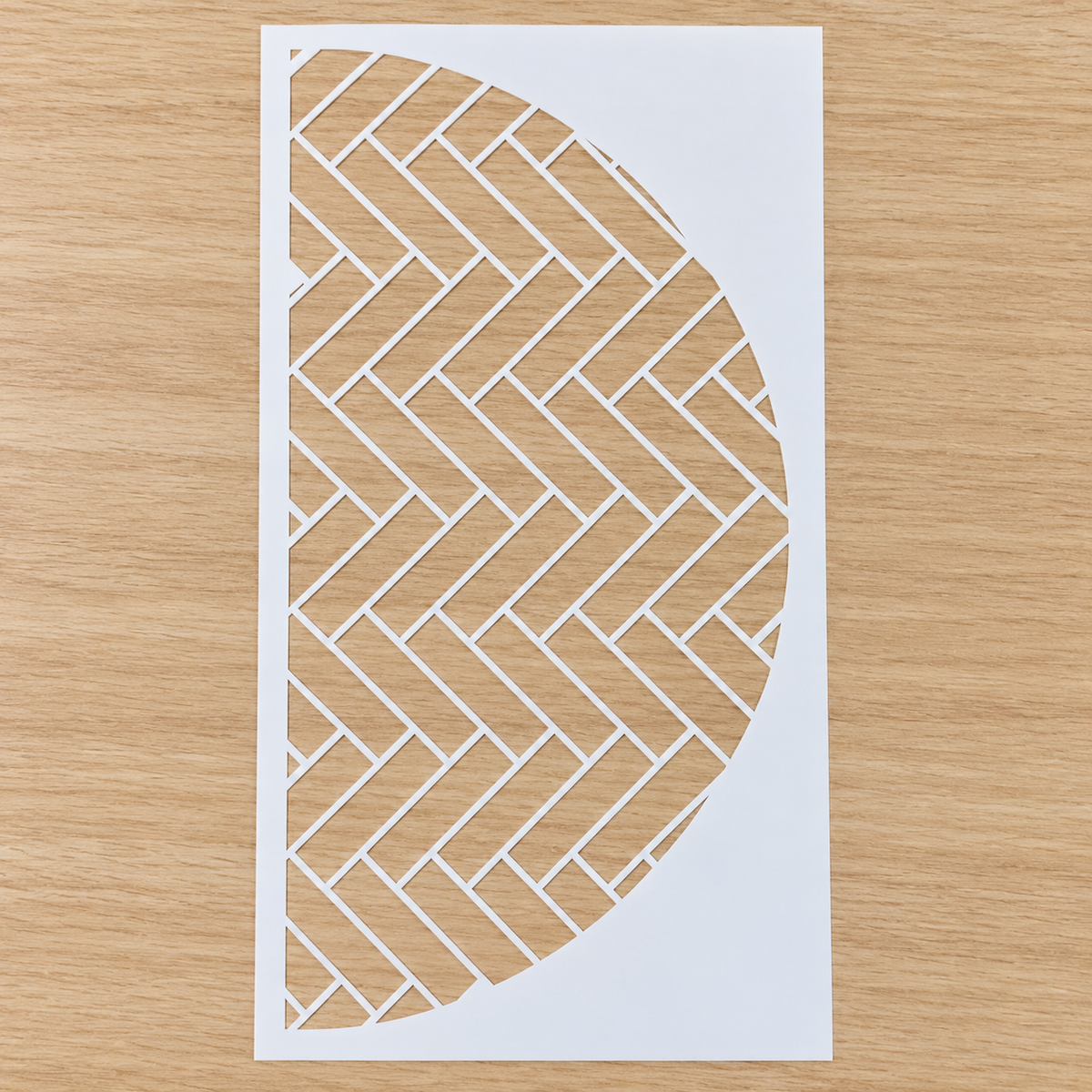 Herring bone brick Stencil