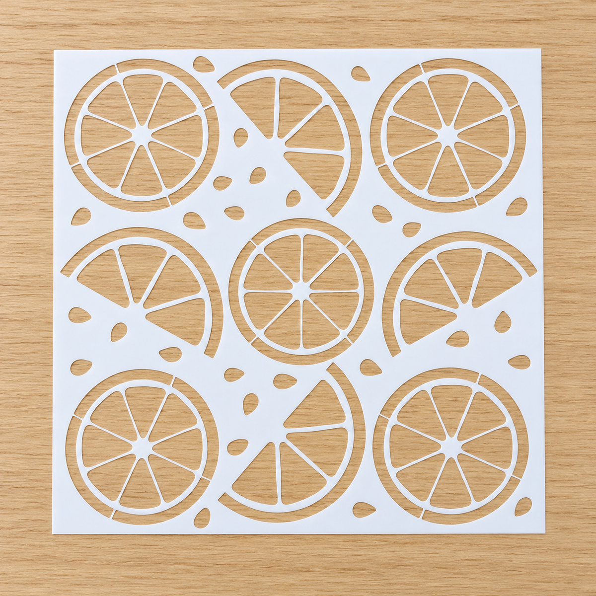 Citrus slice Stencil