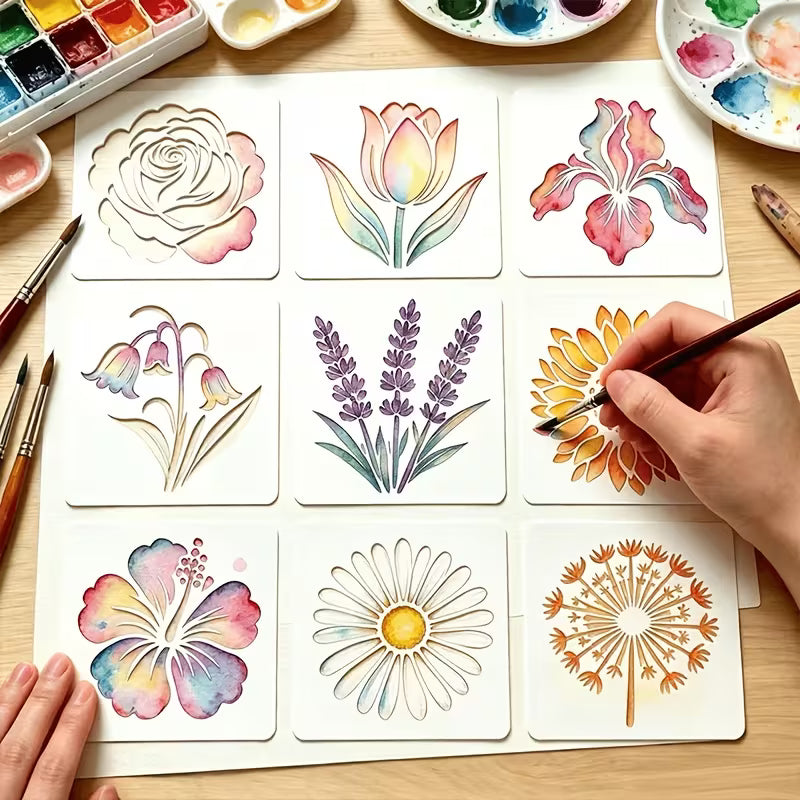 Floral stencil
