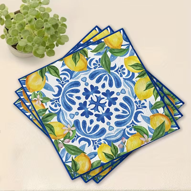 Decoupage Floral Napkin 1-Piece