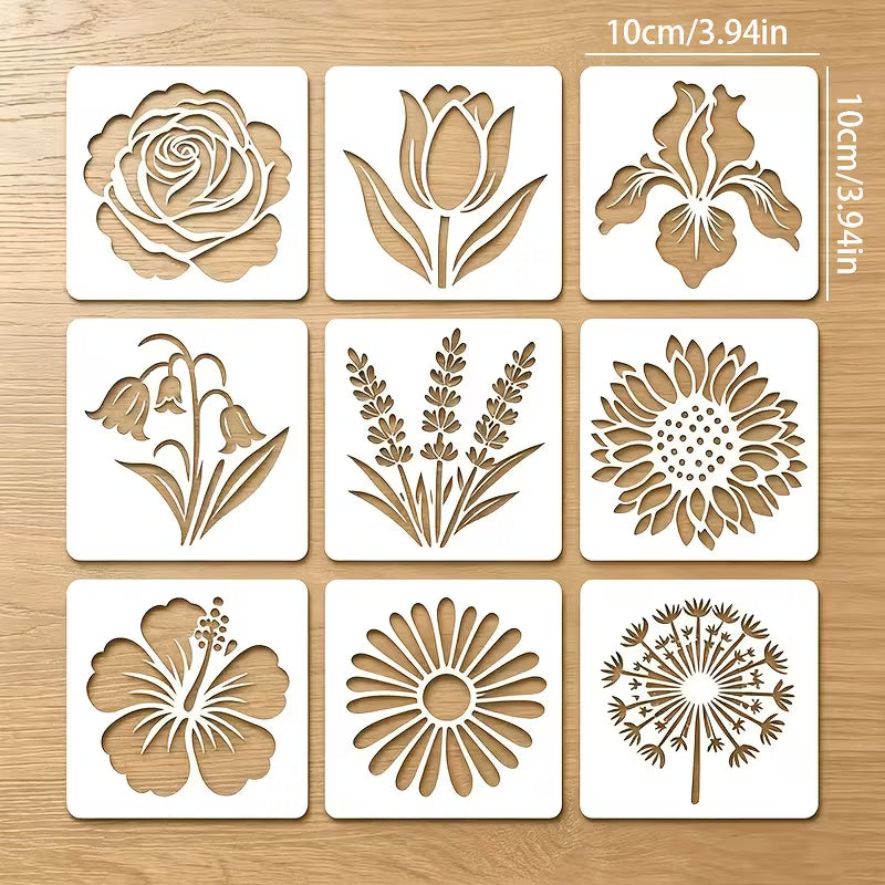 Floral stencil