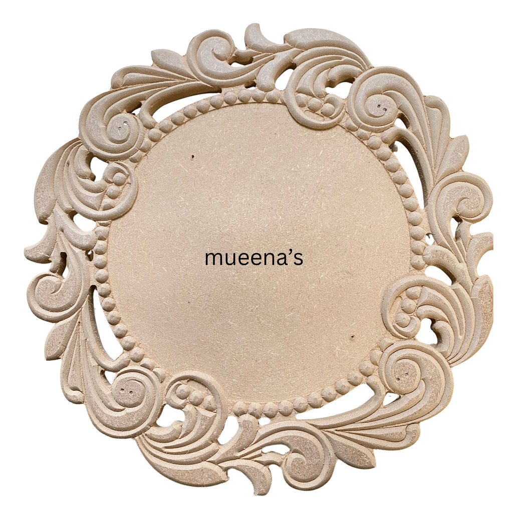 Raw MDF Carved Tray