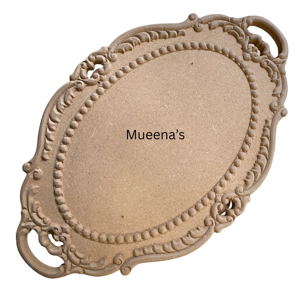 Raw MDF Carved Tray