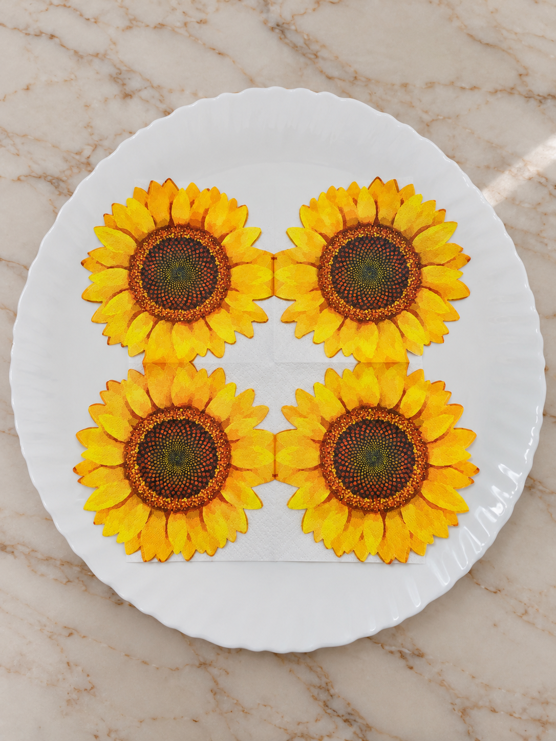 Sunflower Decoupage Napkin