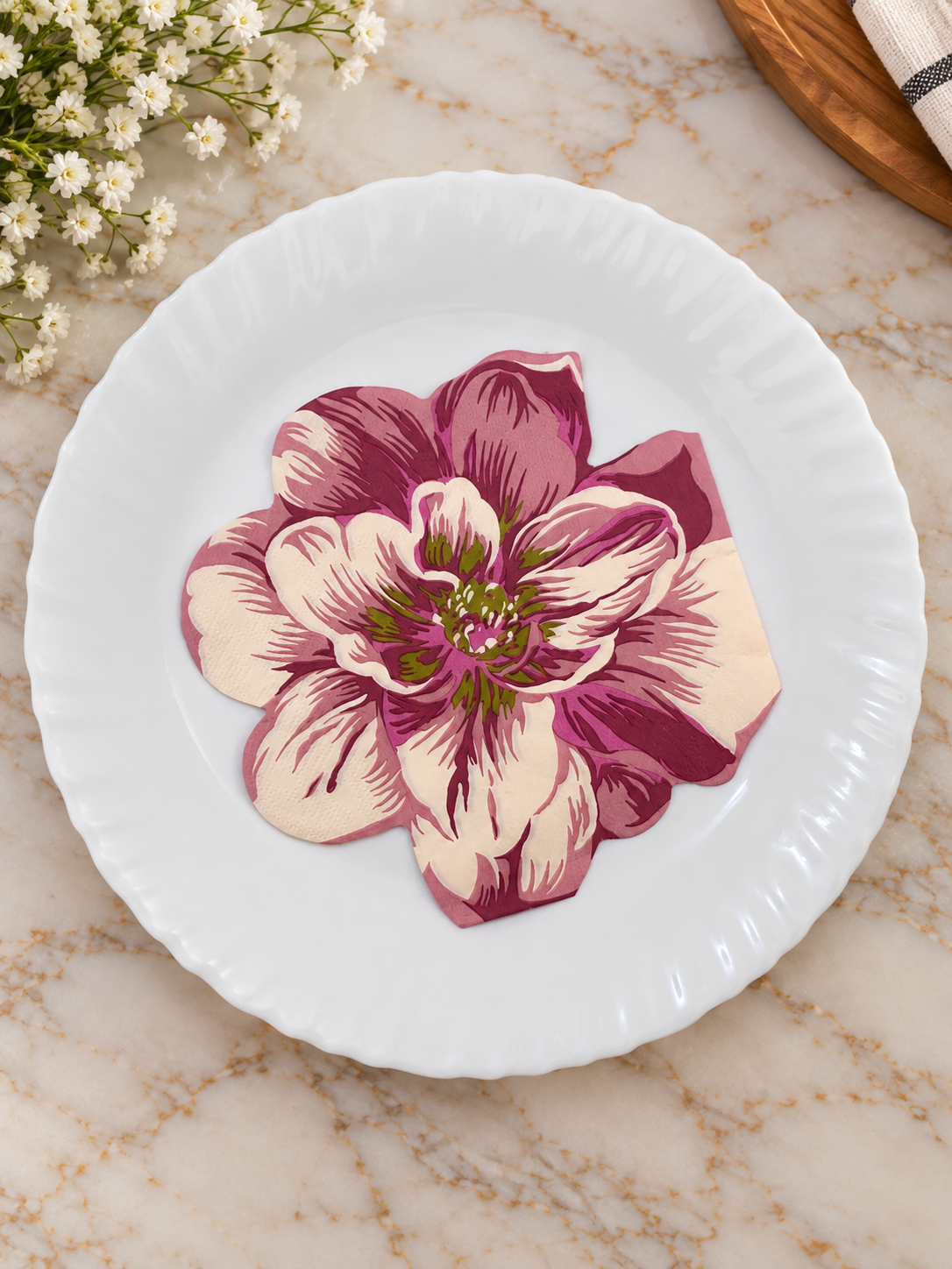 Vintage Pink Blossom Decoupage Napkin