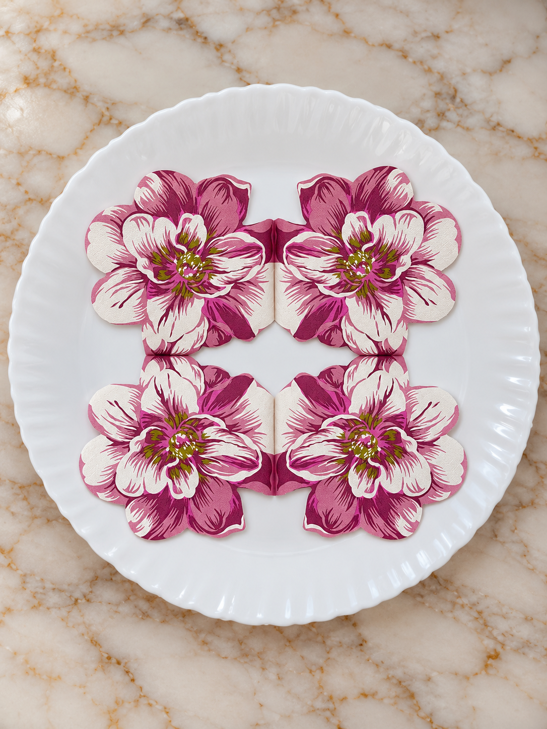 Vintage Pink Blossom Decoupage Napkin