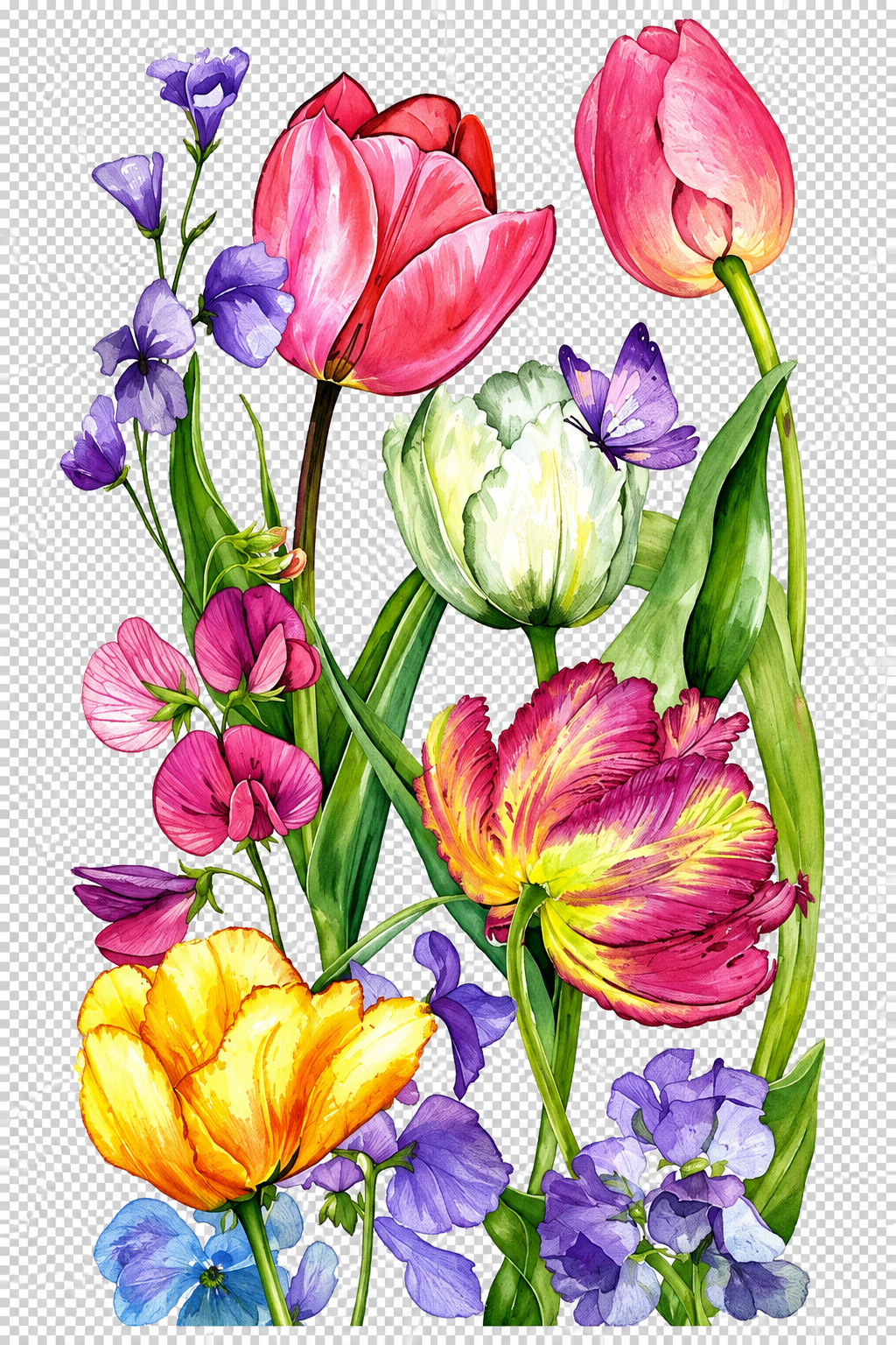 Wildflowers Decoupage Napkin – Floral Print