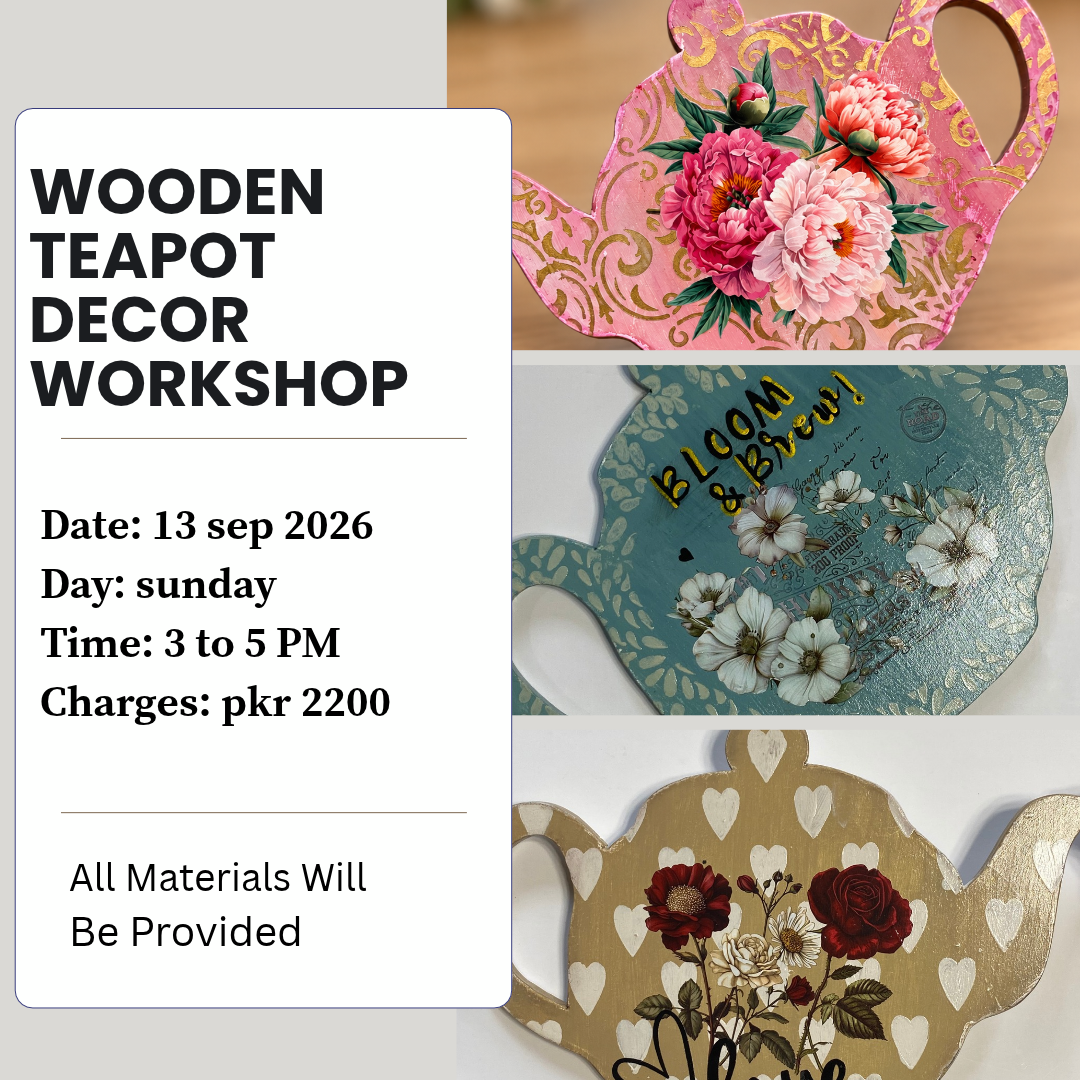Wooden Teapot Decor Workshop